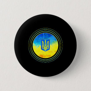 Macaron Rond 5 Cm Chemise Ukraine Drapeau Ukrainien Ukraine Volodymy