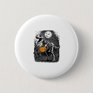Macaron Rond 5 Cm Chemise Vintage Citrouille Squelette Dinosaure Hal