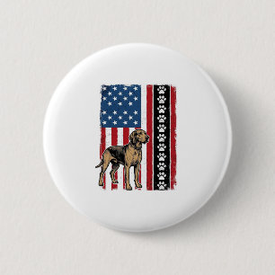 Macaron Rond 5 Cm Chemise vintage patriotique empreinte de patte de