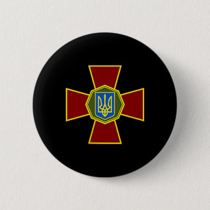 Macaron Rond 5 Cm Chemises Armoiries Ukrainiennes Garde Nationale D'