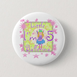 Macaron Rond 5 Cm Chemises et cadeaux de la 5e année de Ballerina