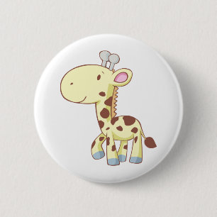 Macaron Rond 5 Cm Chemises mignonnes de girafe de bébé de bande