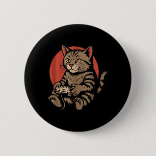 Macaron Rond 5 Cm Chemises pour hommes et femmes joueurs chats et je