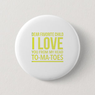 Macaron Rond 5 Cm Cher enfant préféré, je t'aime de ma tête à m