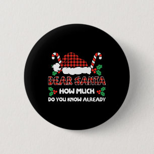 Macaron Rond 5 Cm Cher Père Noël Combien Savez-Vous Déjà Noël