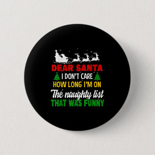 Macaron Rond 5 Cm Cher Père Noël, je me fiche du temps que je passe