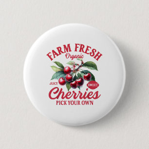 Macaron Rond 5 Cm Cherry Lover Farmer Market Farmer Farm A Fresh Ch