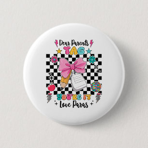 Macaron Rond 5 Cm Chers Parents Balise You It Love Paras Dernier Jou