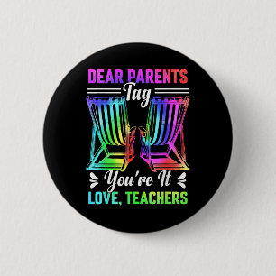 Macaron Rond 5 Cm Chers parents Tag You It Love Enseignants Dernier
