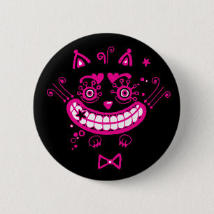 Macaron Rond 5 Cm Cheshire Cat