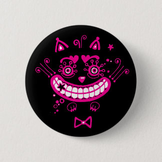 Macaron Rond 5 Cm Cheshire Cat