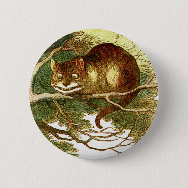 Macaron Rond 5 Cm Cheshire Cat 2 (Devant)