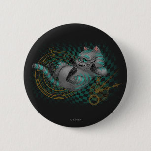 Macaron Rond 5 Cm Cheshire Cat  Le temps est un Wastin'