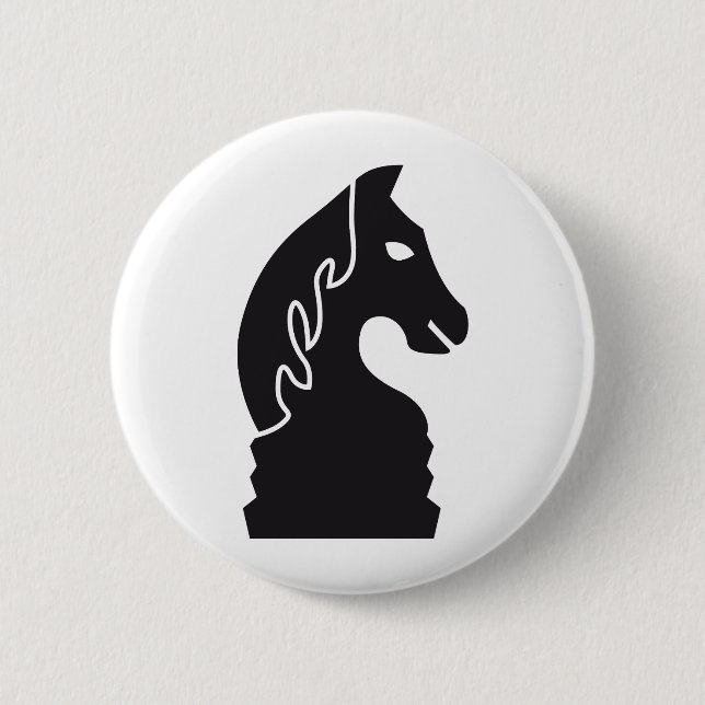 Macaron Rond 5 Cm chess horse (Devant)