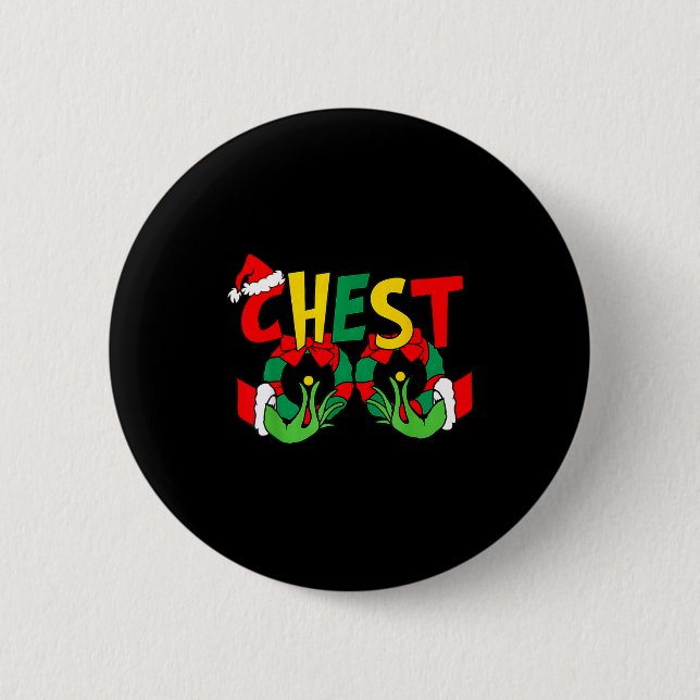 Macaron Rond 5 Cm Chestnuts Matching Family Funny Chest Nuts Christm (Devant)