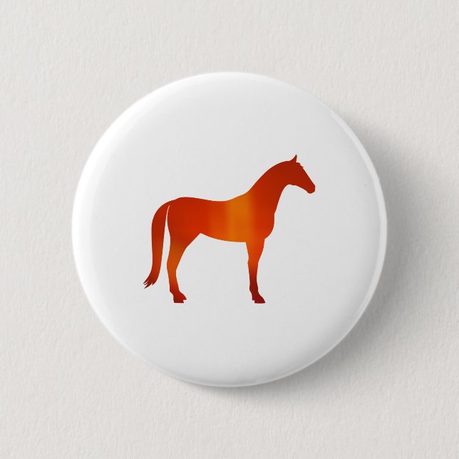 Macaron Rond 5 Cm Cheval 2 - Rouge (Devant)