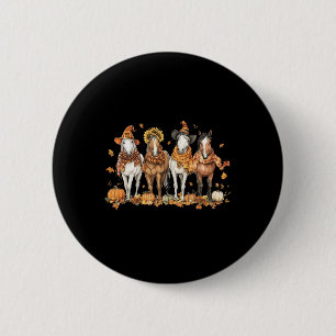 Macaron Rond 5 Cm Cheval Automne Thanksgiving Cheval Automne Quitte