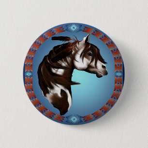 Macaron Rond 5 Cm Cheval-Bouton fait varier le pas de peinture