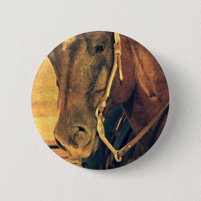 Macaron Rond 5 Cm Cheval de l'Ouest (Devant)