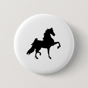 Macaron Rond 5 Cm Cheval de Saddlebred d'Américain