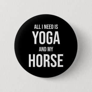 Macaron Rond 5 Cm Cheval de Yoga pour Yogini