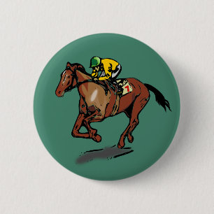 Macaron Rond 5 Cm Cheval et Jockey