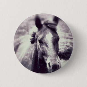 Macaron Rond 5 Cm Cheval Grunge