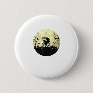 Macaron Rond 5 Cm cheval halloween cavalier sans tête Citrouille et 