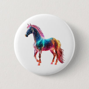 Macaron Rond 5 Cm Cheval Majestic