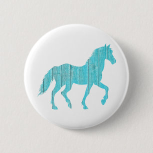 Macaron Rond 5 Cm cheval poney animal étalon, mustang silhouette