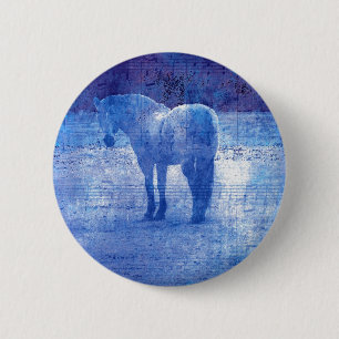 Macaron Rond 5 Cm Cheval pourpre