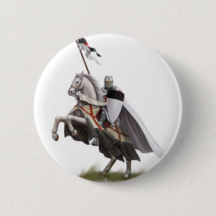 Macaron Rond 5 Cm Chevalier monté Templar
