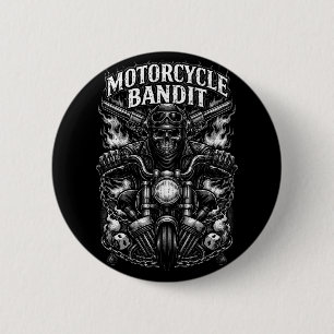 Macaron Rond 5 Cm Chevauchée du bandit de fer