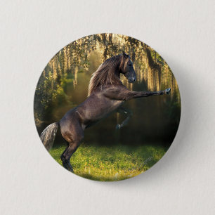 Macaron Rond 5 Cm Chevaux d'imaginaire : Prince de guerrier