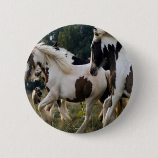 MACARON ROND 5 CM CHEVAUX NOIR ET BLANC 1.PNG