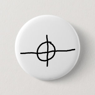 Macaron Rond 5 Cm Cheveux croisés de tueur de zodiaque