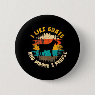 Macaron Rond 5 Cm Chèvre Amoureux des animaux de ferme