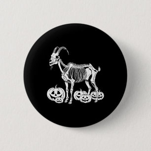 Macaron Rond 5 Cm Chèvre Squelette Anniversaire Halloween Hommes Fem