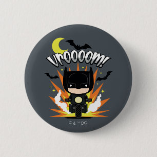 Macaron Rond 5 Cm Chibi Batman Batcycle