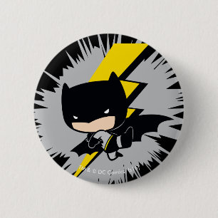Macaron Rond 5 Cm Chibi Batman Lightning Kick