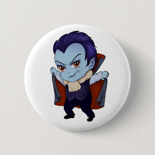 Macaron Rond 5 Cm Chibi Vampire