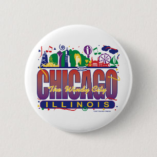 Macaron Rond 5 Cm Chicago-Confettis