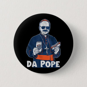 Macaron Rond 5 Cm Chicago Da Pope Funny Humour catholique
