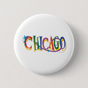 Macaron Rond 5 Cm Chicago Stars