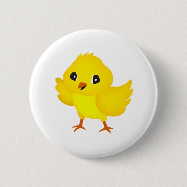 Macaron Rond 5 Cm Chick (Devant)