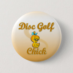 Macaron Rond 5 Cm Chick de golf sur disque