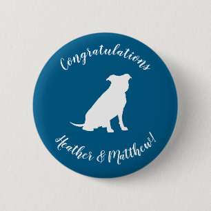 Macaron Rond 5 Cm Chien Baby shower Pit Pitbull Blue Boy