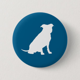 Macaron Rond 5 Cm Chien Baby shower Pit Pitbull Blue Boy
