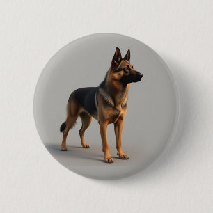 Macaron Rond 5 Cm Chien berger allemand
