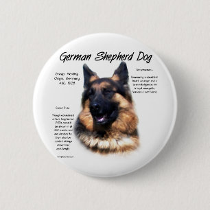 Macaron Rond 5 Cm Chien berger allemand (longhair) Conception de l'h